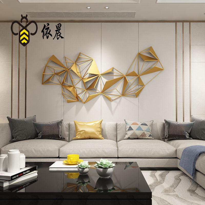 金属壁饰立体几何图形铁艺壁挂现代客厅软装沙发背景墙面装饰挂件 三维工匠 支持颜色尺寸定制高清大图