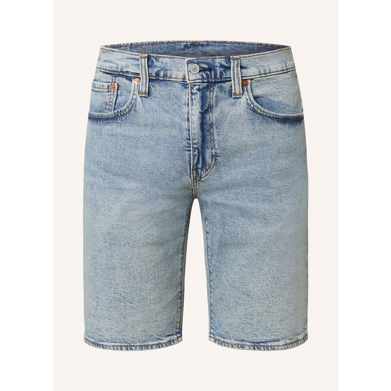 Levi's男士短款牛仔裤短裤 口袋拉链设计软质牛仔布 77_Light_Indigo_-_Worn_In 34