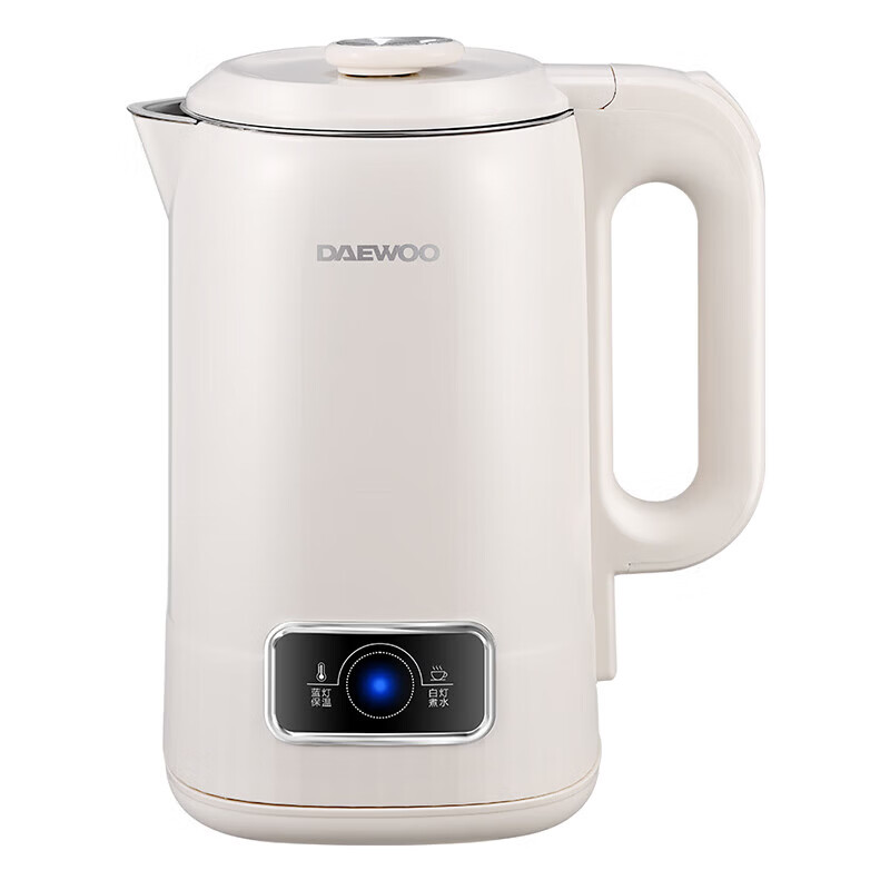 DAEWOO大宇 电热水壶DYSH-18L90/科洛白/电热水壶家用1.8L大容量自动保温双层防烫烧水壶