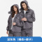 棉衣工作服加厚两件套棉服男连帽可拆卸冬季保暖工装劳保棉袄套装莎丞