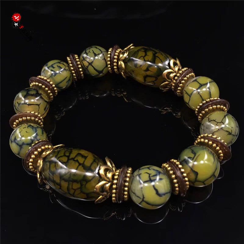 070853 龍紋瑪瑙天眼天珠10＊32ミリ