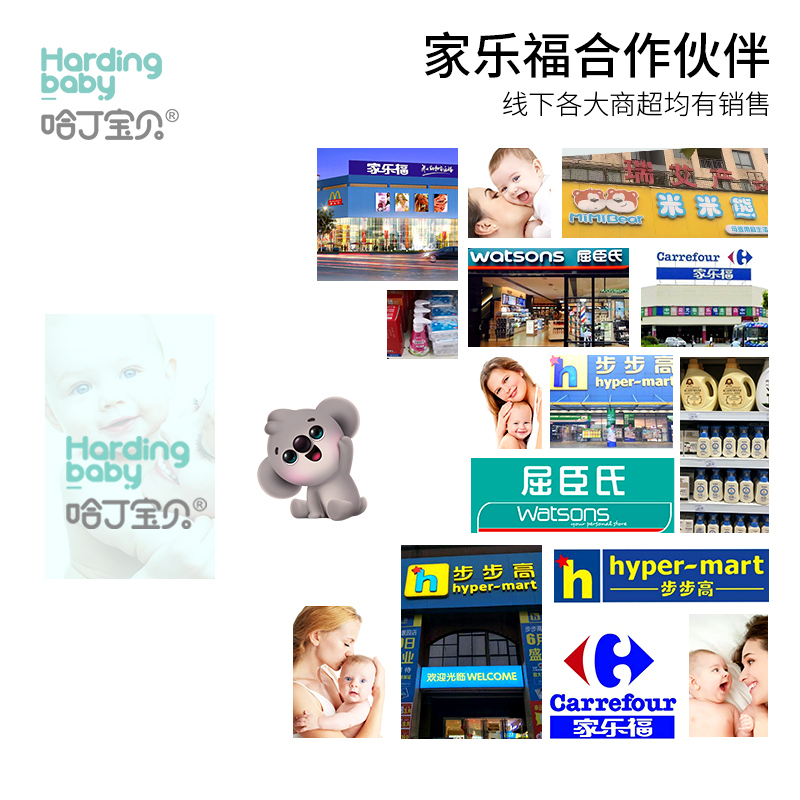 哈丁宝贝桃叶精华洗发沐浴露二合一儿童洗发水宝宝洗护婴儿沐浴乳婴幼儿洗发沐浴露550ml