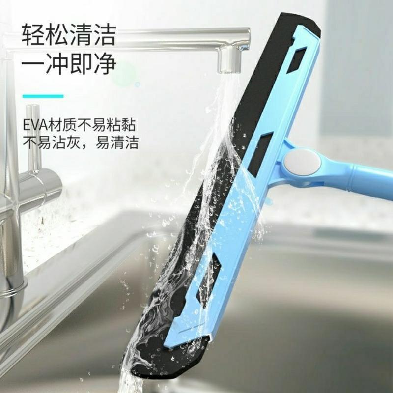 扫地刮水拖把家用扫水无尘拖把地板神器扫地刮水魔术拖把玻璃刮水 蓝色(标准款)1个刮片