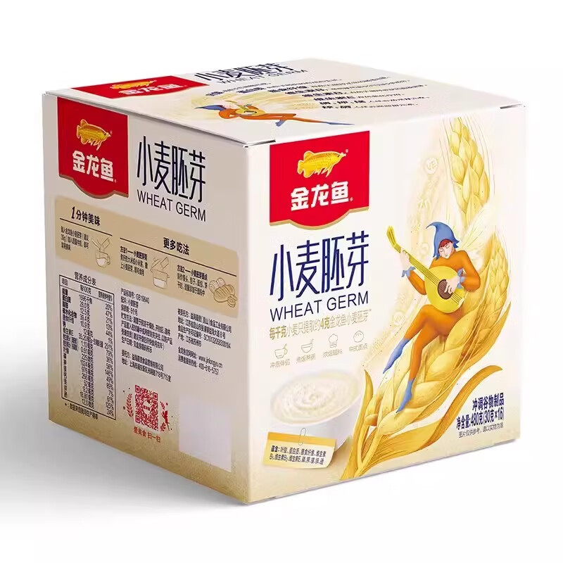 金龙鱼小麦胚芽480g(30g*16)原味冲调谷物麦片高清大图