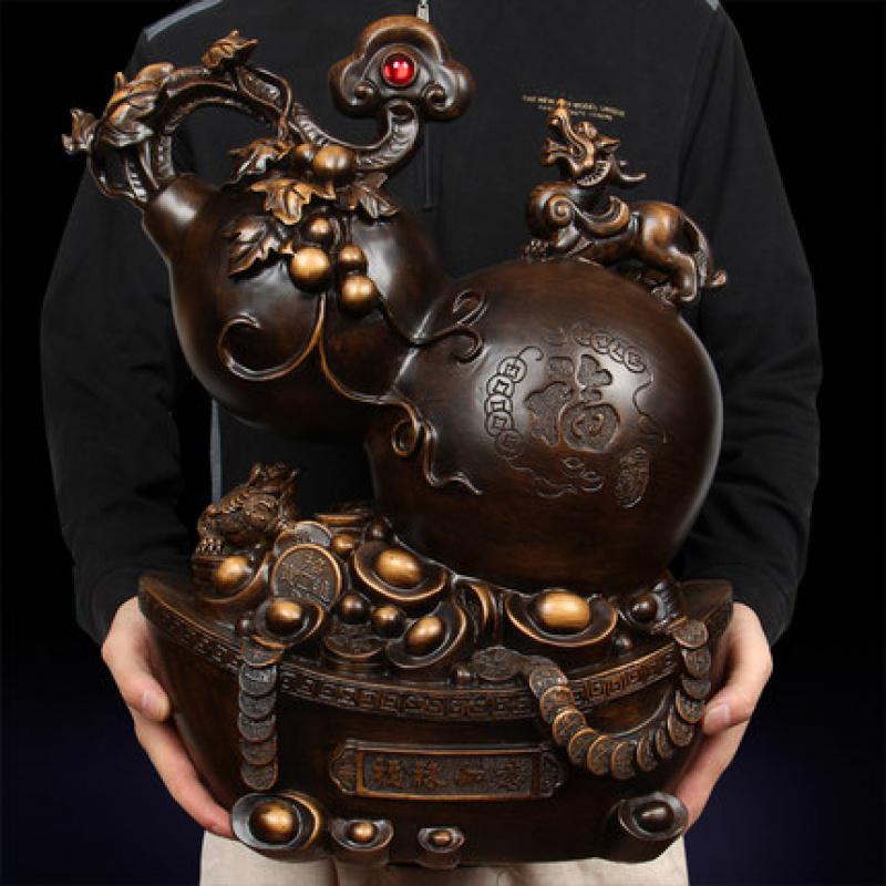 美帮汇福禄如意摆件貔貅葫芦金蟾如意元宝工艺品客厅乔迁装饰品高清大图
