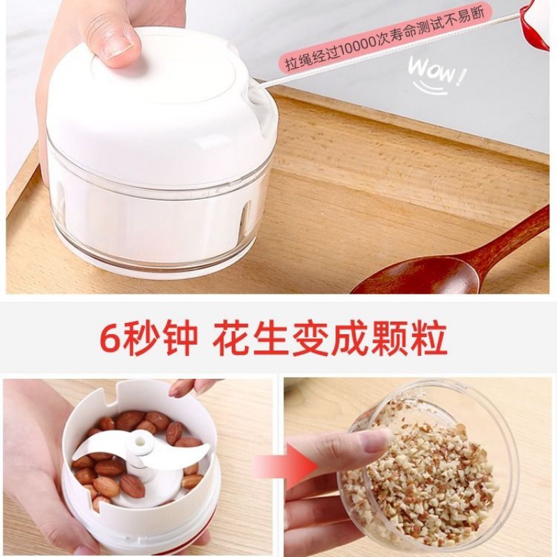 手动拉蒜迷你压蒜器捣蒜泥绞肉蒜末粉碎机家用蒜蓉搅碎机 敬平 迷你多功能打蒜1个标配碎研磨碗(碎物器)高清大图