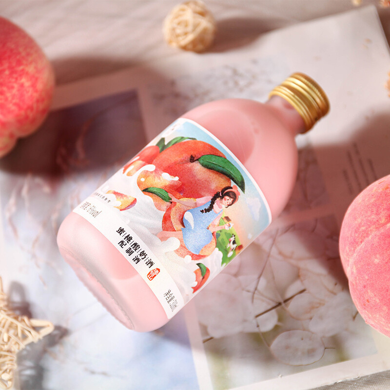 通明山 临期 低度微醺网红高颜值水果酒 蜜桃酸奶酒青柠檬酸奶味果酒