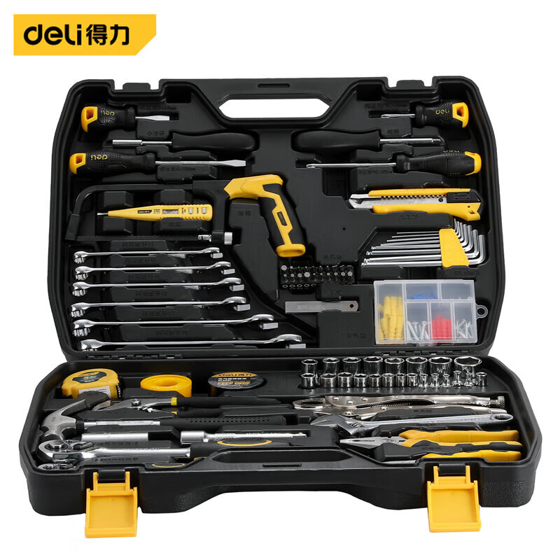 得力(deli)DL5967 工具箱套装电工木工维修多功能工具组套 80件套1件