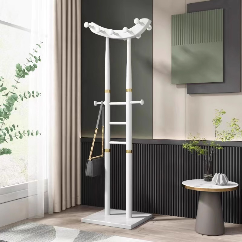 臻远ZY-YMJ-05落地衣帽架家用卧式挂衣架白色升级款高清大图
