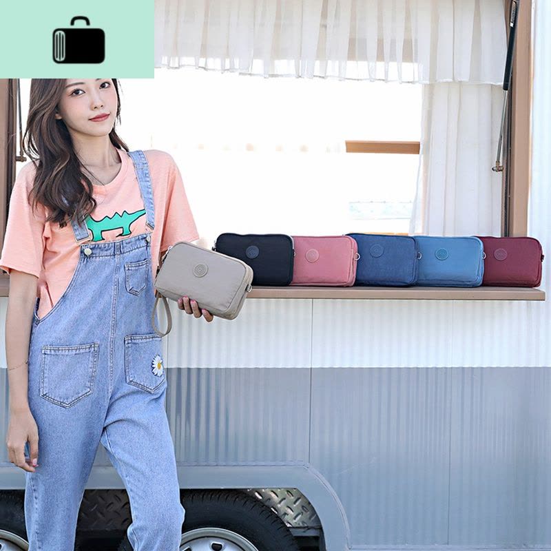 斜挎单肩多层小布包女简约百搭夏日防水轻便零钱手机包手拿两用包NEW LAKE女手包图片