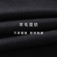 Youngor/雅戈尔男装商务正装羊毛混纺 修身剪裁 优雅素色黑色西服010ALY
