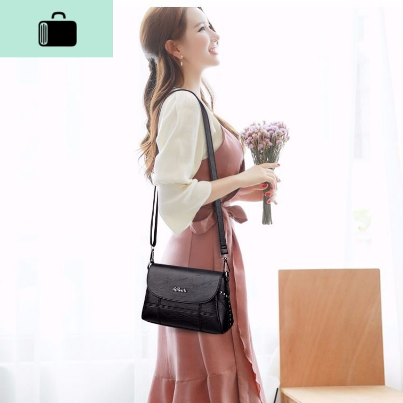 女包软皮斜挎包妈妈包2020新款大容量百搭单肩包小包手提跨包包女new