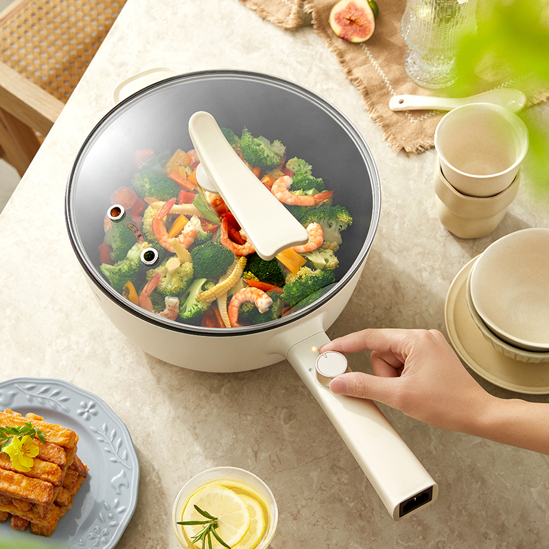 小熊(Bear)电炒锅 电火锅 电煮锅家用多功能蒸煮煎炒一体大功率炒菜锅电热锅配蒸笼 DCG-B28D3-P01高清大图