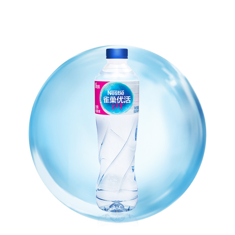 雀巢(Nestle)优活饮用纯净水550ml*24/箱 (新老包装随机发货中)雀巢纯净水 瓶装水 会议用水