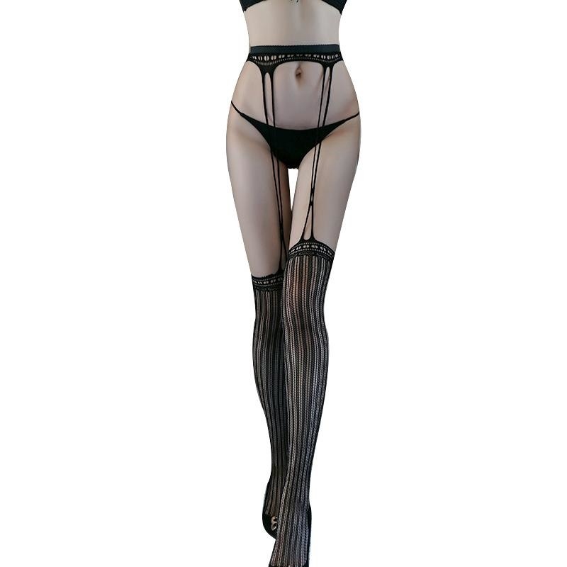 长夜漫漫情趣内衣 女士性感 诱惑开档免脱吊袜带网袜5081Vv高清大图