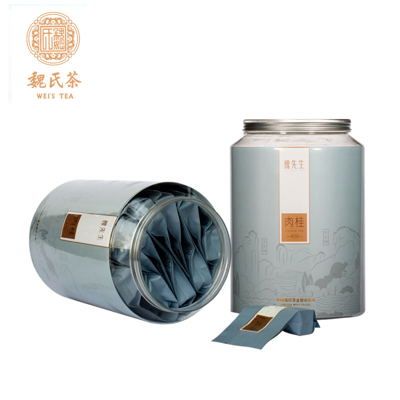 抖音同款 中闽魏氏[2罐装512g] 武夷岩茶浓香型肉桂茶 喝茶客 武夷岩茶大红袍茶叶 魏先生福建乌龙茶袋装 大罐装