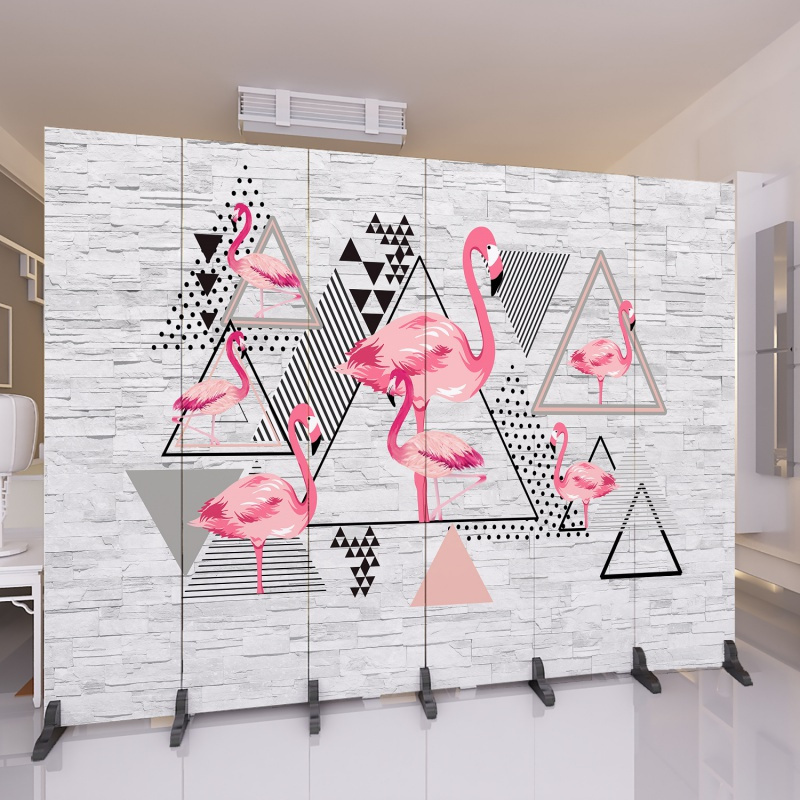 中式屏风卧室遮挡家用装饰隔断墙客厅酒店办公室折叠移动双面折屏 4扇防透（1.8米高*1.6米宽）