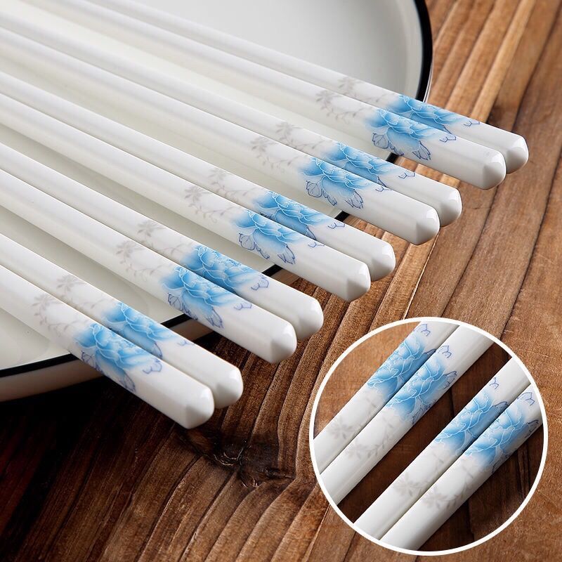 陶瓷筷子防霉青花瓷家用健康环保耐高温筷子