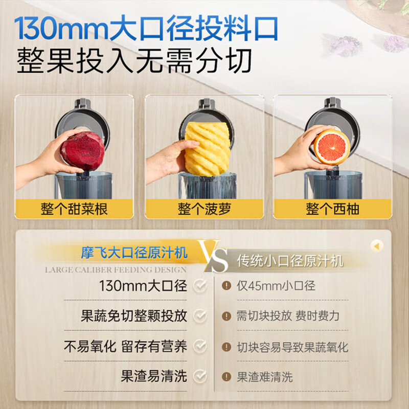摩飞原汁机MR9902渣汁分离 超大口径[99%纯汁率]椰奶白高清大图