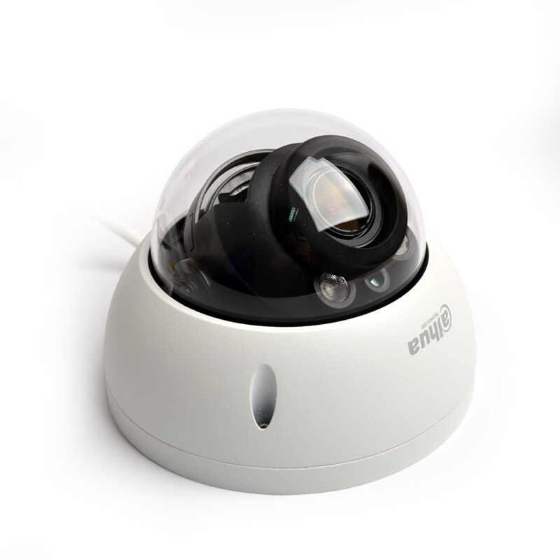 大华(dahua)200万变焦音频防暴半球poe网络摄像头 外接拾音器摄像头