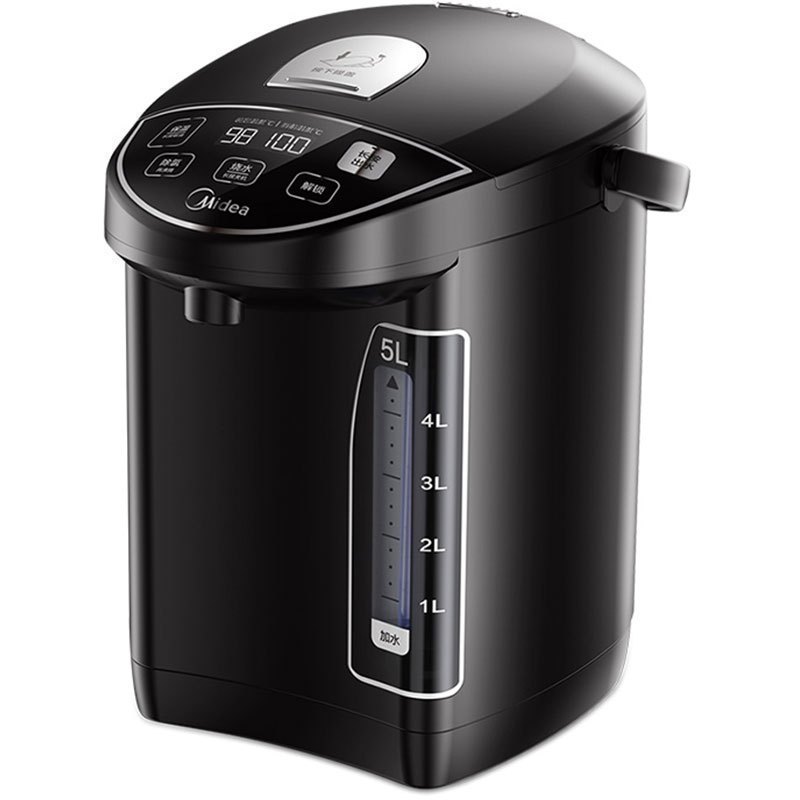 美的(Midea)电热水瓶MK-SP50Power302 304不锈钢电水壶 5L 10段温控电动出水按键式 国产温控器