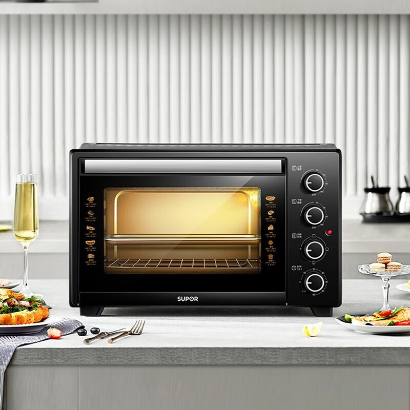 苏泊尔电烤箱 容量易操作上下独立控温可拆洗 35L 黑色 K35FK602