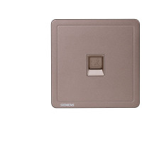 西门子(SIEMENS)开关插座面板 电脑网络网线信息电视电话插座 致典系列曦金褐 电话插座
