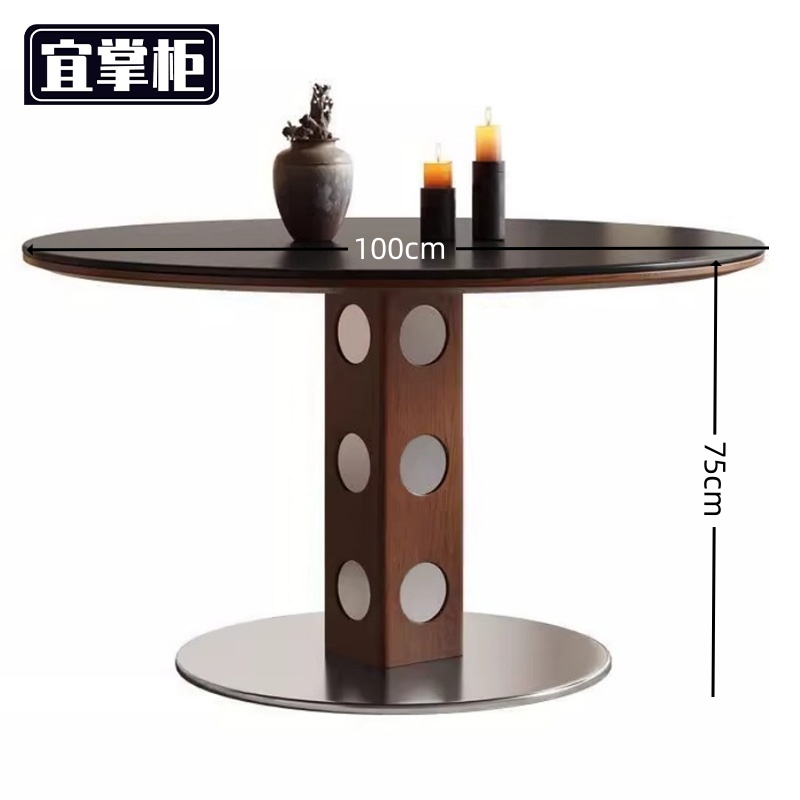 宜掌柜 岩板餐桌 1米 张高清大图