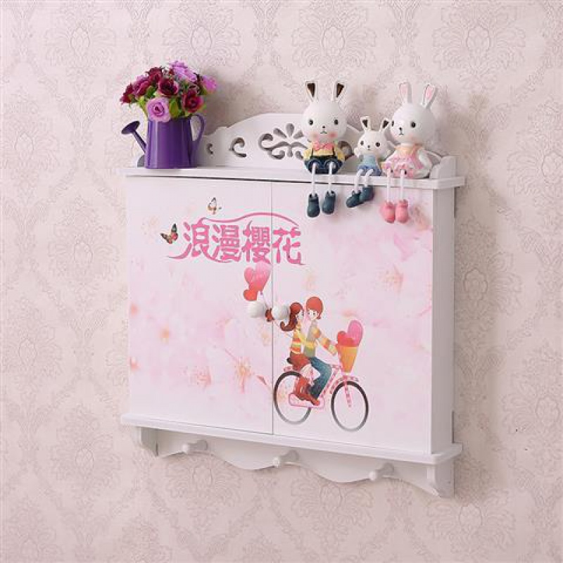 印画浪漫樱花 小号内径宽38*高29厘米 电表箱装饰画免打孔遮挡箱创意多媒体配电箱弱电箱电闸开关装饰盒