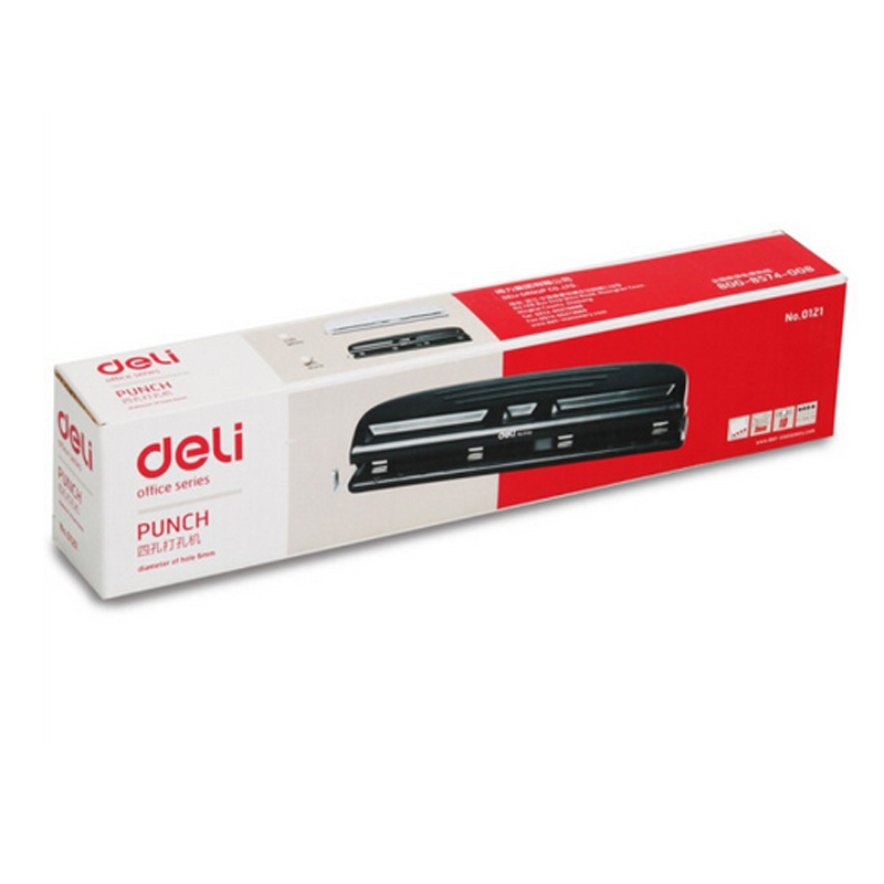 得力(deli)0121省力打孔机 四孔打孔器 打洞机 打洞器 迷你文件打孔机 活页打孔器 纸张打孔器财务用品 颜色随机
