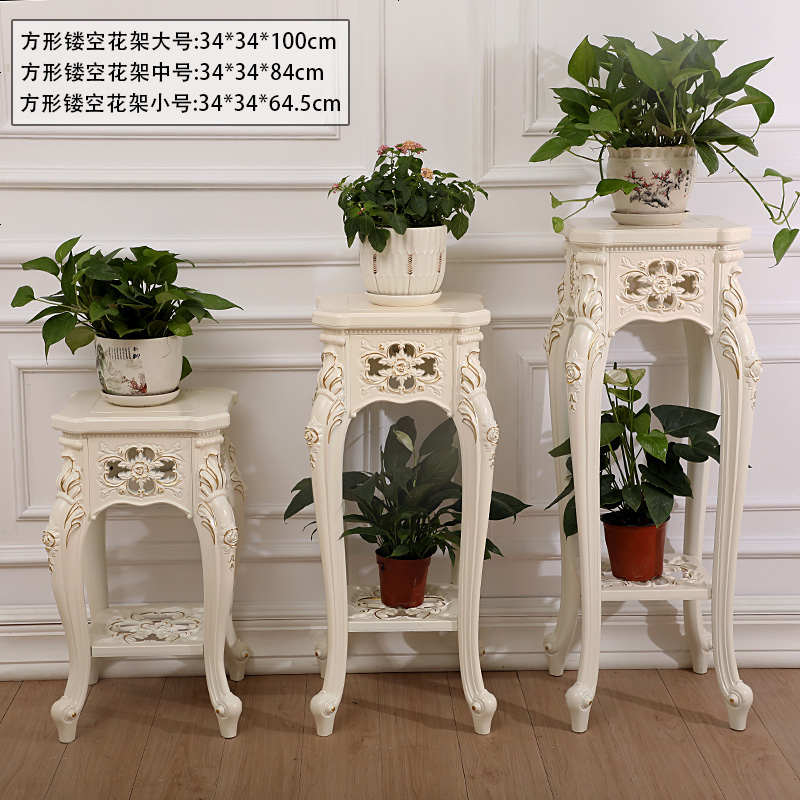 欧式客厅白色花架客厅阳台多层多功能室内落地创意绿萝花几花盆架