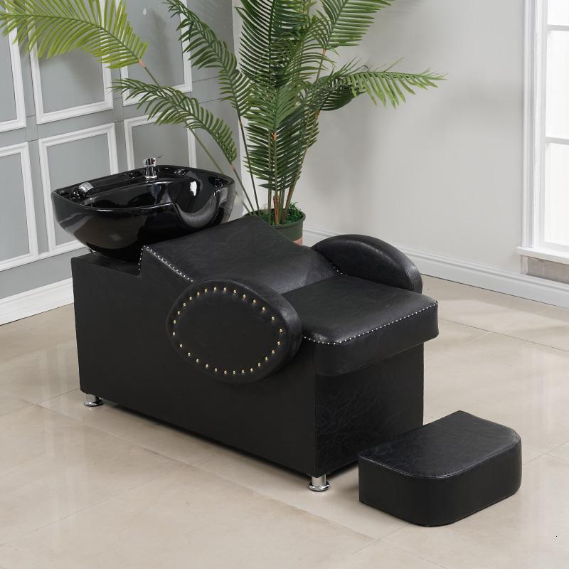 洗头床理发厂家直销冲水床陶瓷盆美发店发廊洗头床带电热水器定制视频