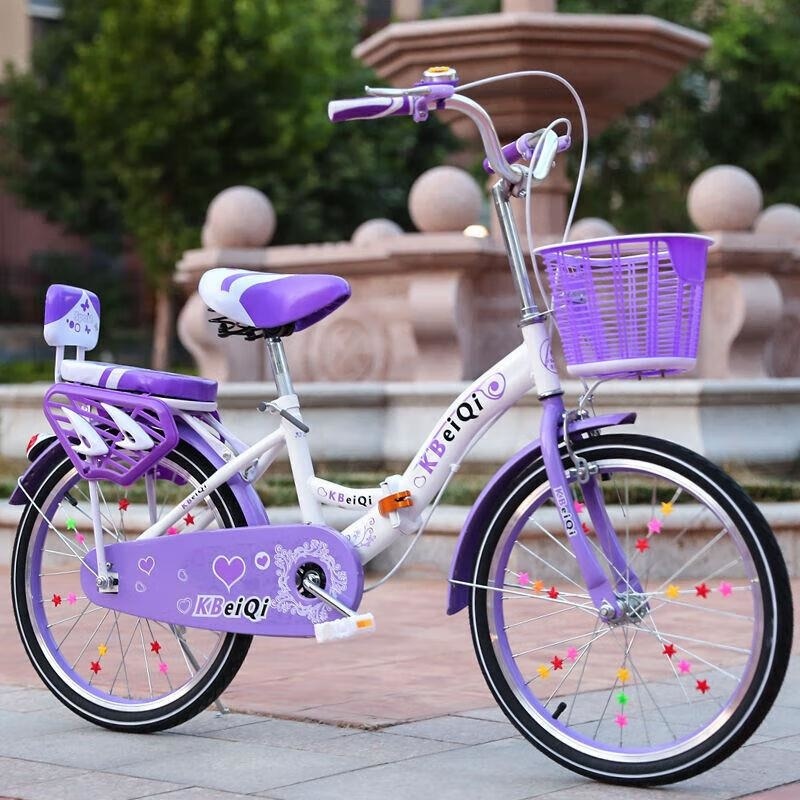 儿童18寸折叠自行车女孩6到16岁中小学生单车18 20 22寸高清大图