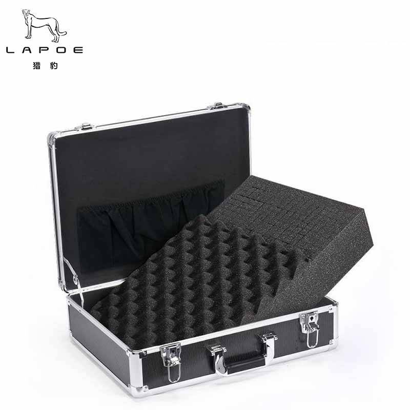 猎豹 铝合金工具箱 挂钩锁设备收纳箱 满铺格子棉(48*35*15cm)/个高清大图