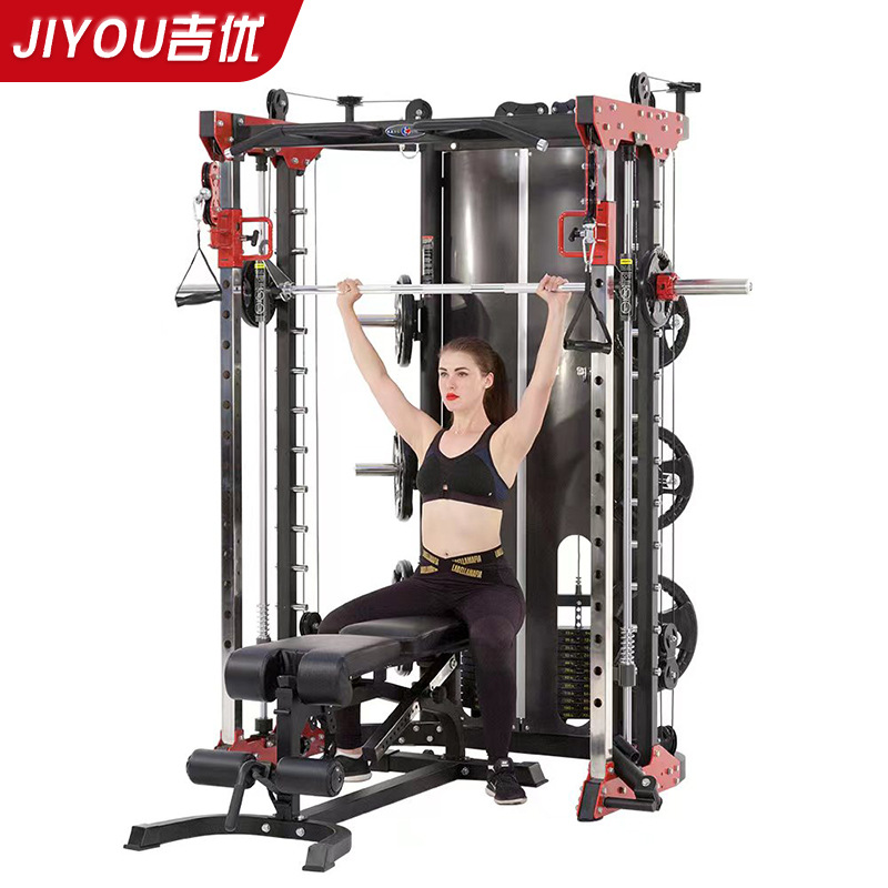 吉优史密斯机JY-F9038移动飞鸟龙门架深蹲卧推举重多功能综合训练器(裸机)高清大图