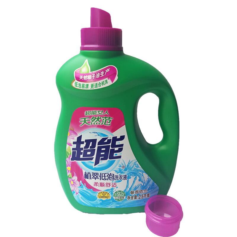 超能 洗衣液 2500g 植翠低泡(单位:瓶)