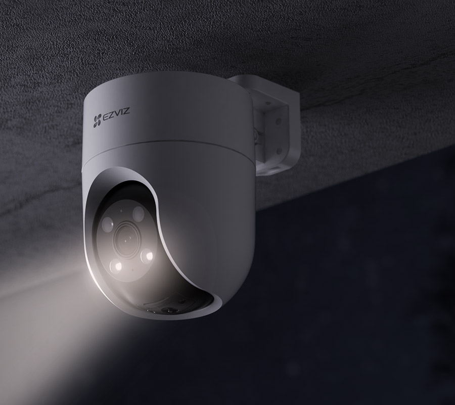 萤石H8c室外智能云台摄像机 Wi-Fi 3K对讲版(500万超清)360度全景 手机远程高清大图