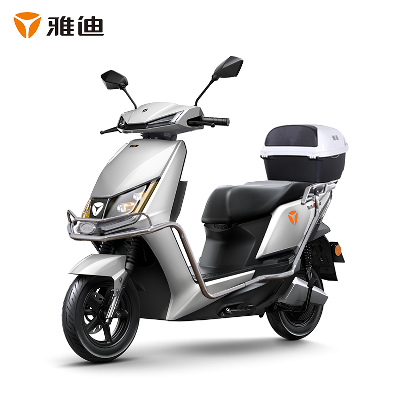 雅迪电动车新款T5冠能版2.0石墨烯电池增程电动车代步轻便电动摩托车男女通用款门店同款石墨烯7226白色(靠背+快充)