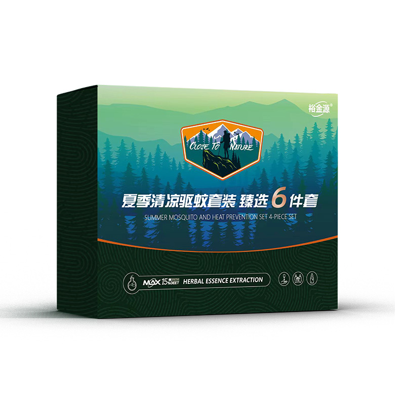 裕金源 夏季清凉驱蚊套装 臻选6件套(驱蚊液110ml+植萃舒缓香氛花露水120ml+冰感清凉喷雾110ml+ 薄荷膏高清大图
