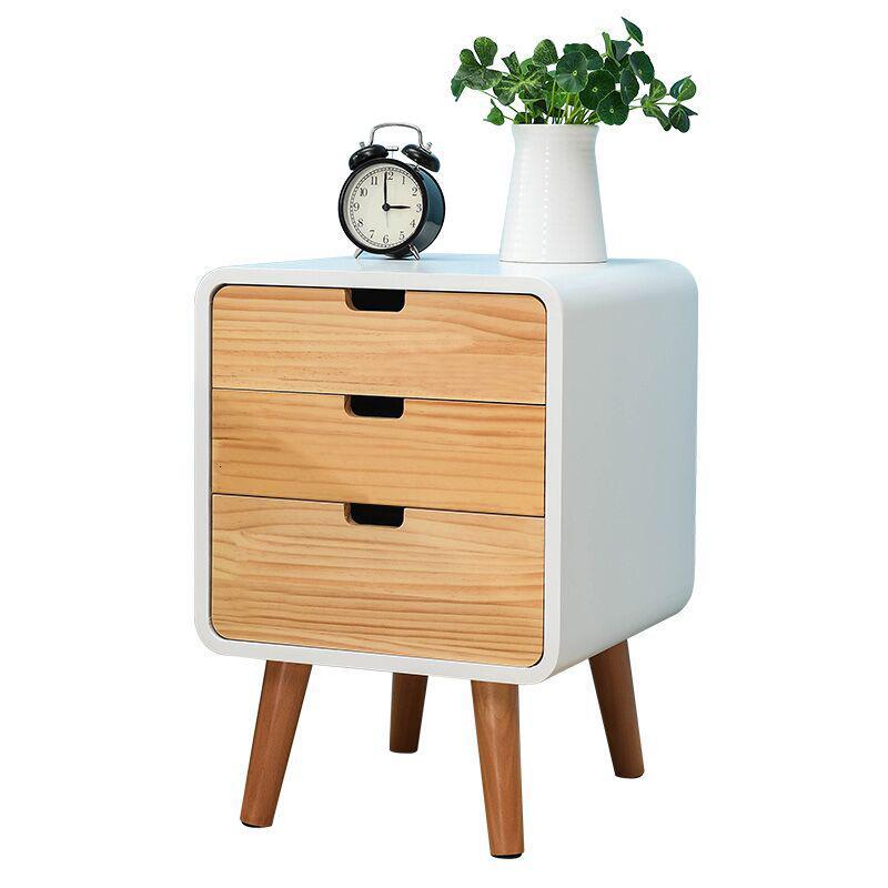 yue)床头柜简约现代卧室储物柜实木北欧简易迷你床头收纳柜床边小柜子