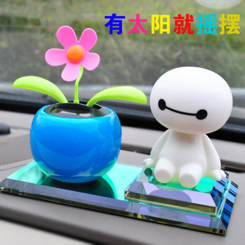 汽车香水座式车载创意车内饰品摆件小车车用香薰卡通可爱大白公仔