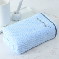 洁丽雅毛巾 纯棉吸水绣花素色柔软洁面巾擦脸巾 单条装 68*34cm 魅力兰 80g