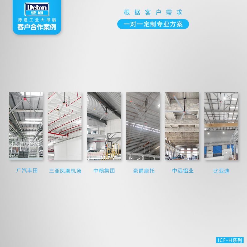 德通 ICF-55H 工业大吊扇5米5工业大风扇厂房大型吊扇超大空间商用车间吊扇高清大图