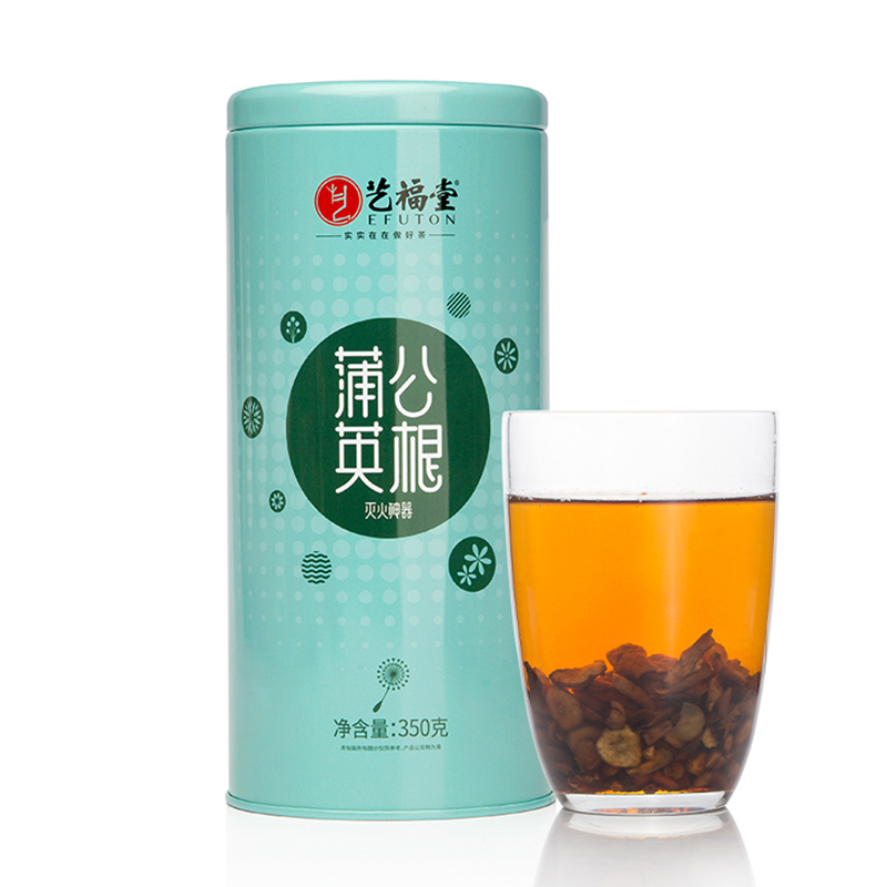 艺福堂 灭火神器蒲公英根茶350g/罐 特级长白山野生婆婆丁新鲜炒熟花茶