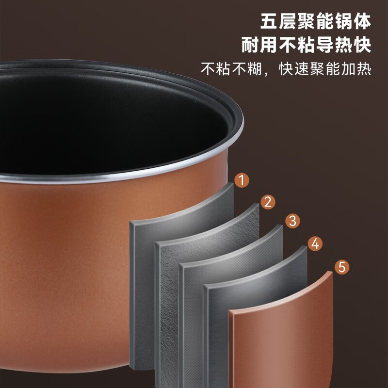 艾贝丽 家用智能电饭煲ABL-FBZ31白色 3L高清大图