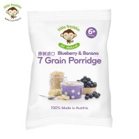 [苏宁自营]little freddie小皮 蓝莓香蕉七种谷物粉 25g 原装进口宝宝婴儿辅食 适用年龄6个月以上