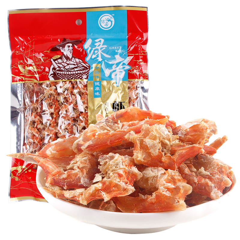 绿帝虾仁干肉质紧实色泽鲜亮味道鲜美天然晾晒营养丰富个体均匀200g