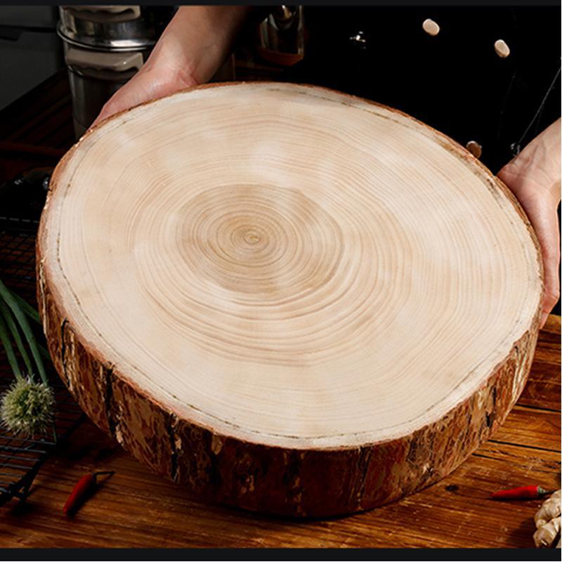 菜板舌尖上的中国泰兴整木实木切菜板白果树刀占板圆菜墩4010cm带皮