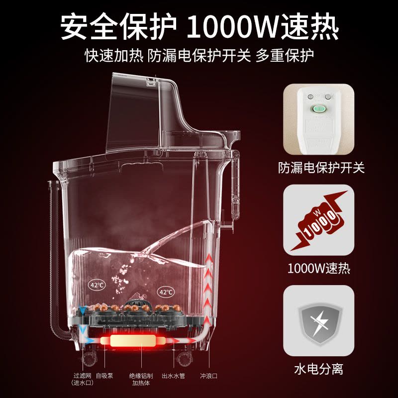 康佳泡脚桶足浴盆全自动按摩加热恒温洗脚电动高深过小腿膝熏蒸桶图片
