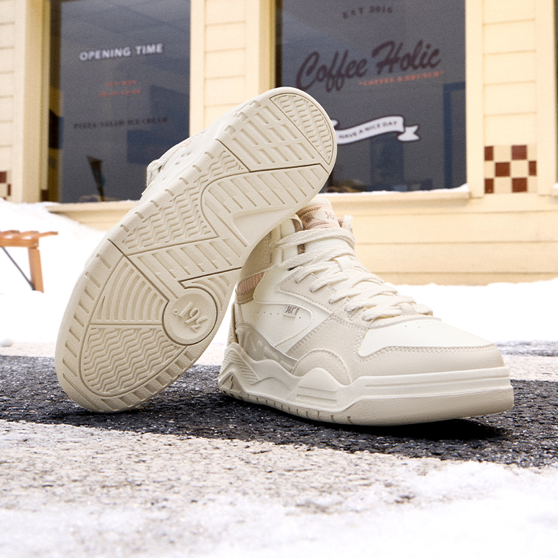 361°女鞋运动鞋冬季新款加绒鞋保暖休闲鞋子大棉鞋高帮板鞋女高清大图